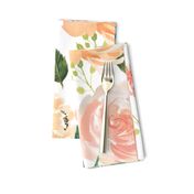 Peach Watercolor Delight Flowers Large