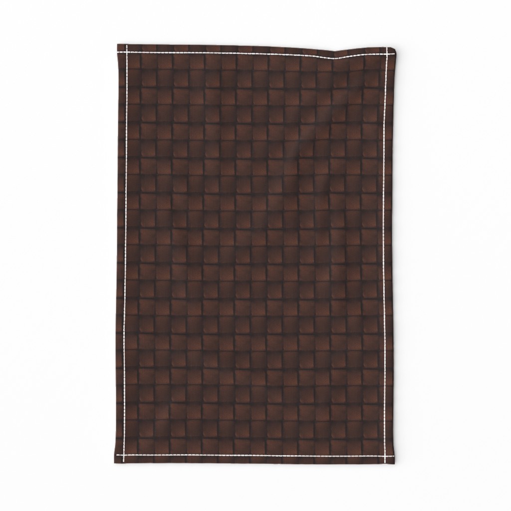 Dark Chocolate Leather Weave