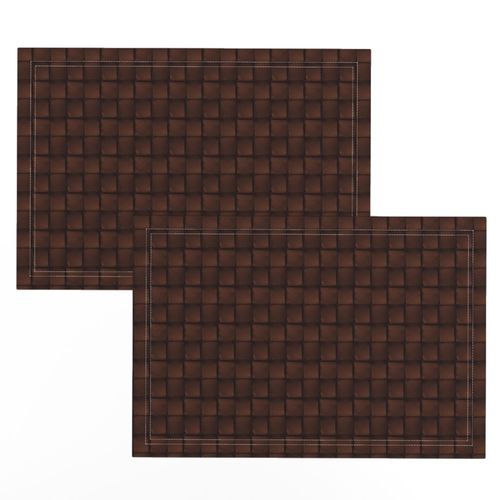 Dark Chocolate Leather Weave