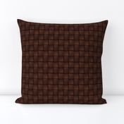 Dark Chocolate Leather Weave