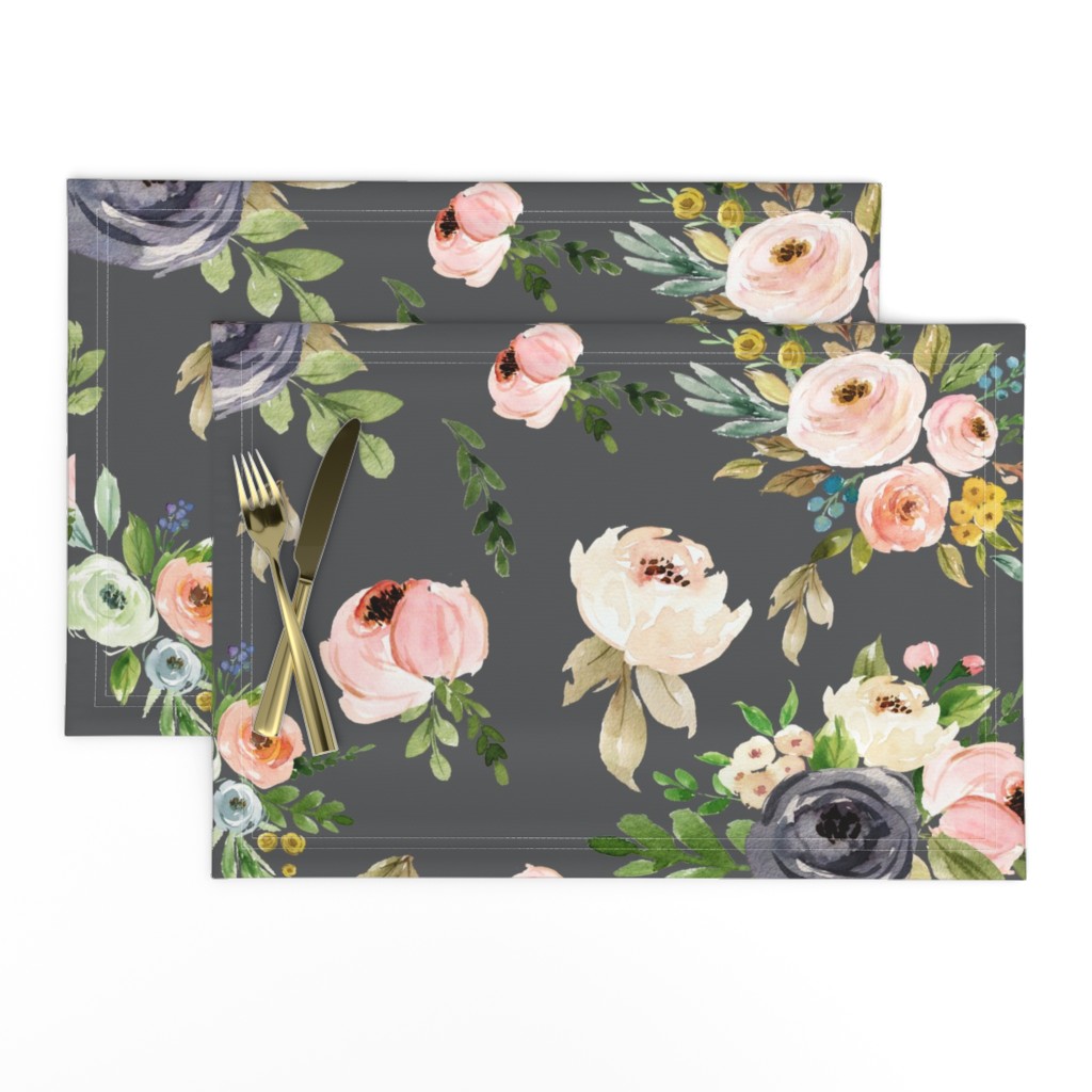 Grey Floral Blooms