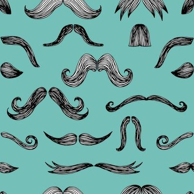 Mustachios Fabric, Wallpaper and Home Decor | Spoonflower