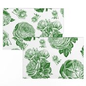 Toile Roses Green