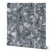 forest floor indigo ivory