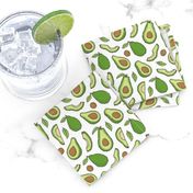 Avocado  Fabric on White Smaller