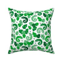 Green lush gecko jungle summer garden heaven lizard leaves brazil theme paradise design lush