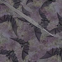 black bats on mottled purple