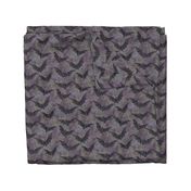 black bats on mottled purple