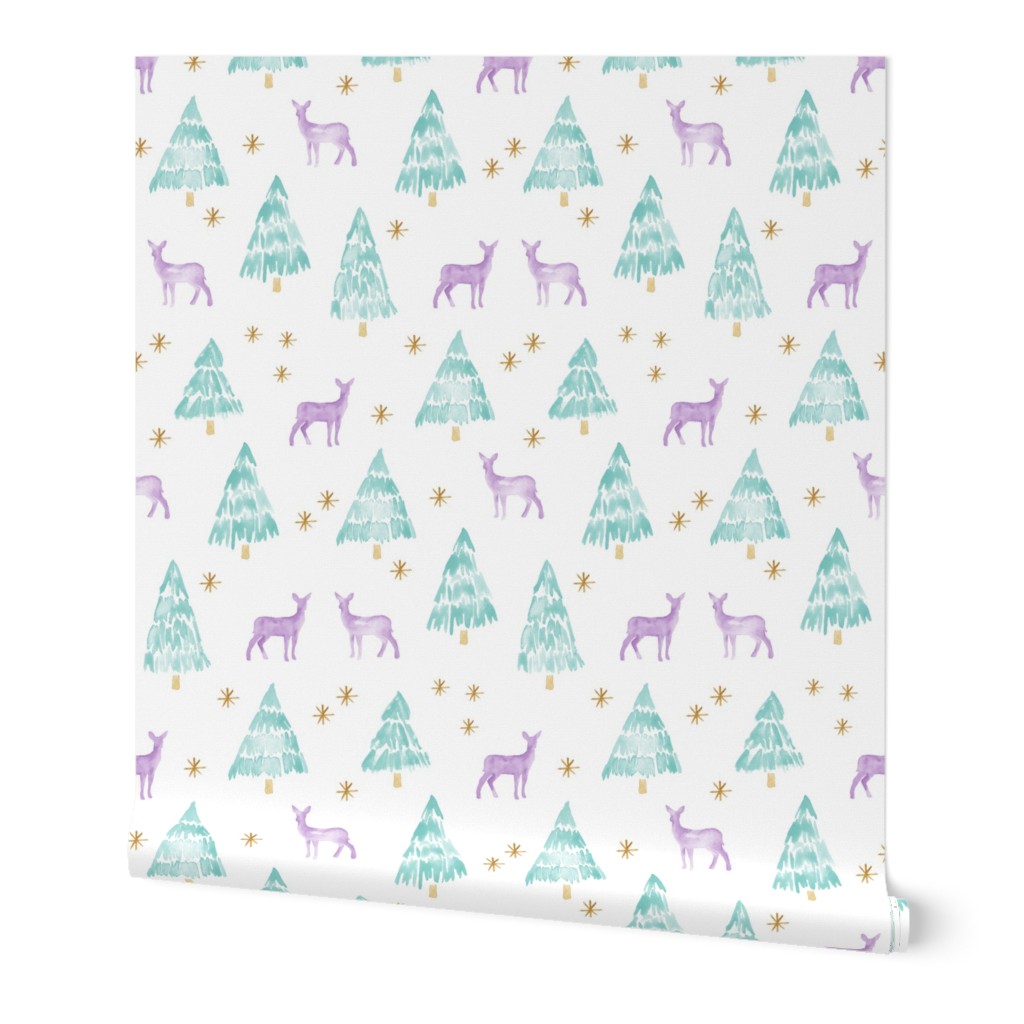 winter deer - lavender 