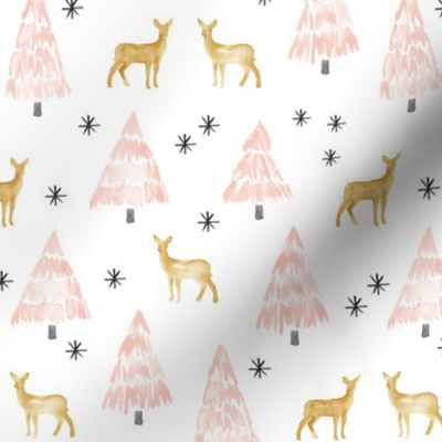 holiday deer - blush