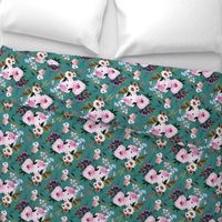 Victoria Floral teal