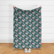 Victoria Floral teal