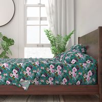 Victoria Floral teal