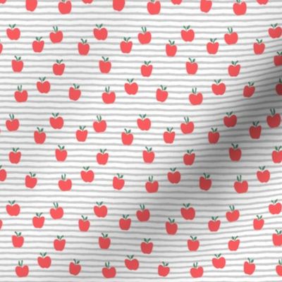 (micro print) apple picking - grey stripes