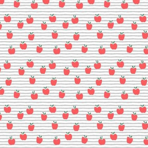 (micro print) apple picking - grey stripes