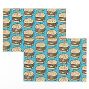 Burgers in Blue Dots