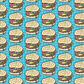 Burgers in Blue Dots