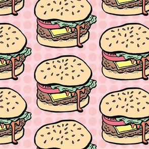 Burgers in Pink Dots