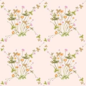 Meadow Diamond Pastels on Pale Peach // standard