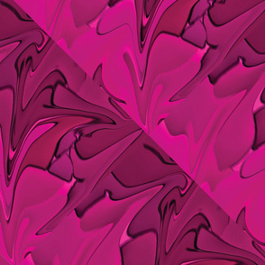 Abstract Spiky Waves Fuchsia Upholstery Fabric