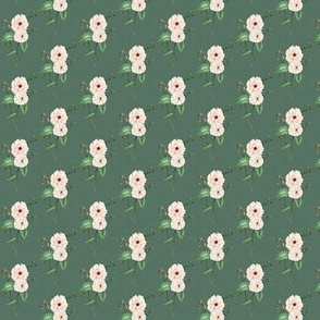 Roses Soft Peach Vintage Green Mini