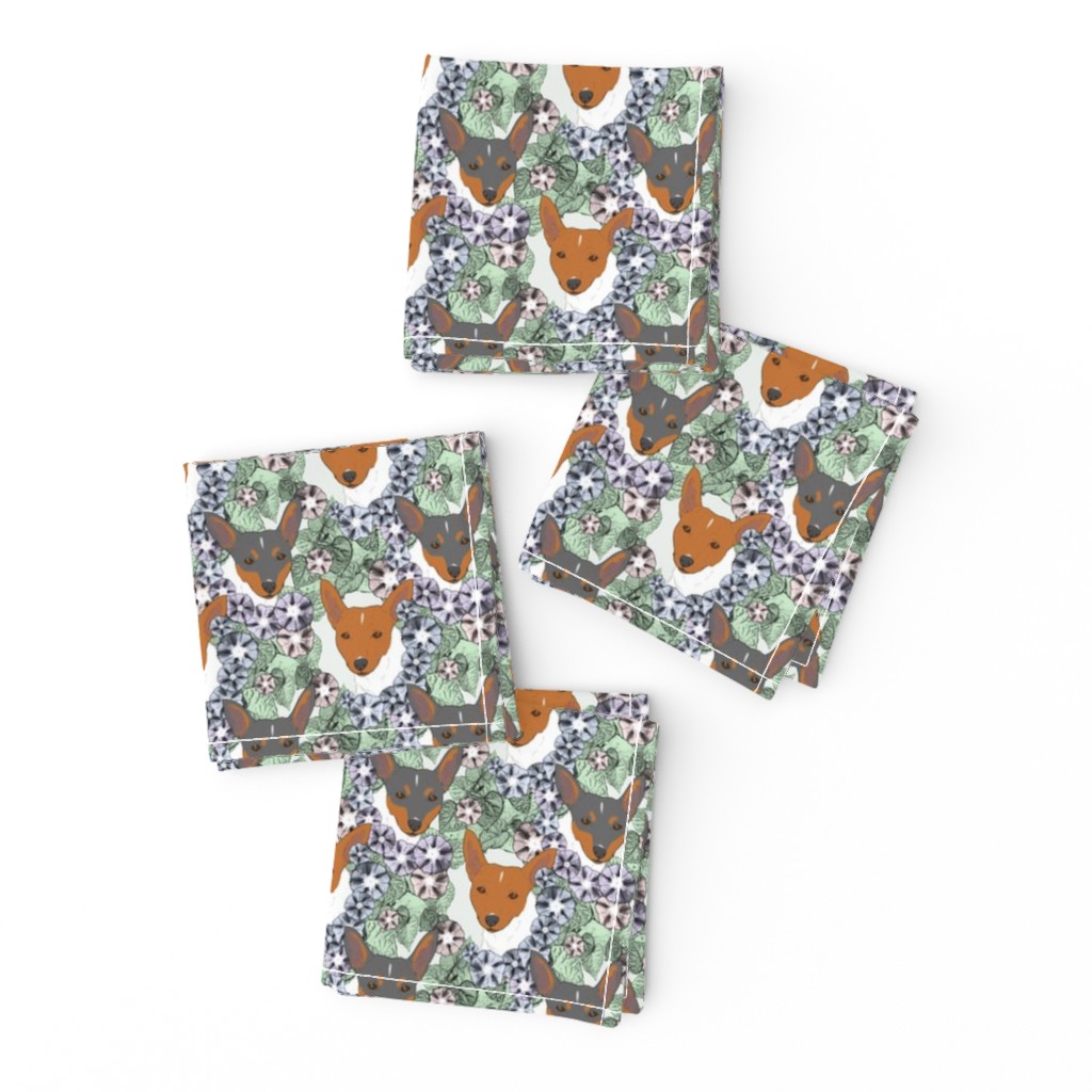 Small Floral Toy Fox Terrier portraits