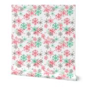 #SAGE Christmas Colorful Snowflakes on Snow
