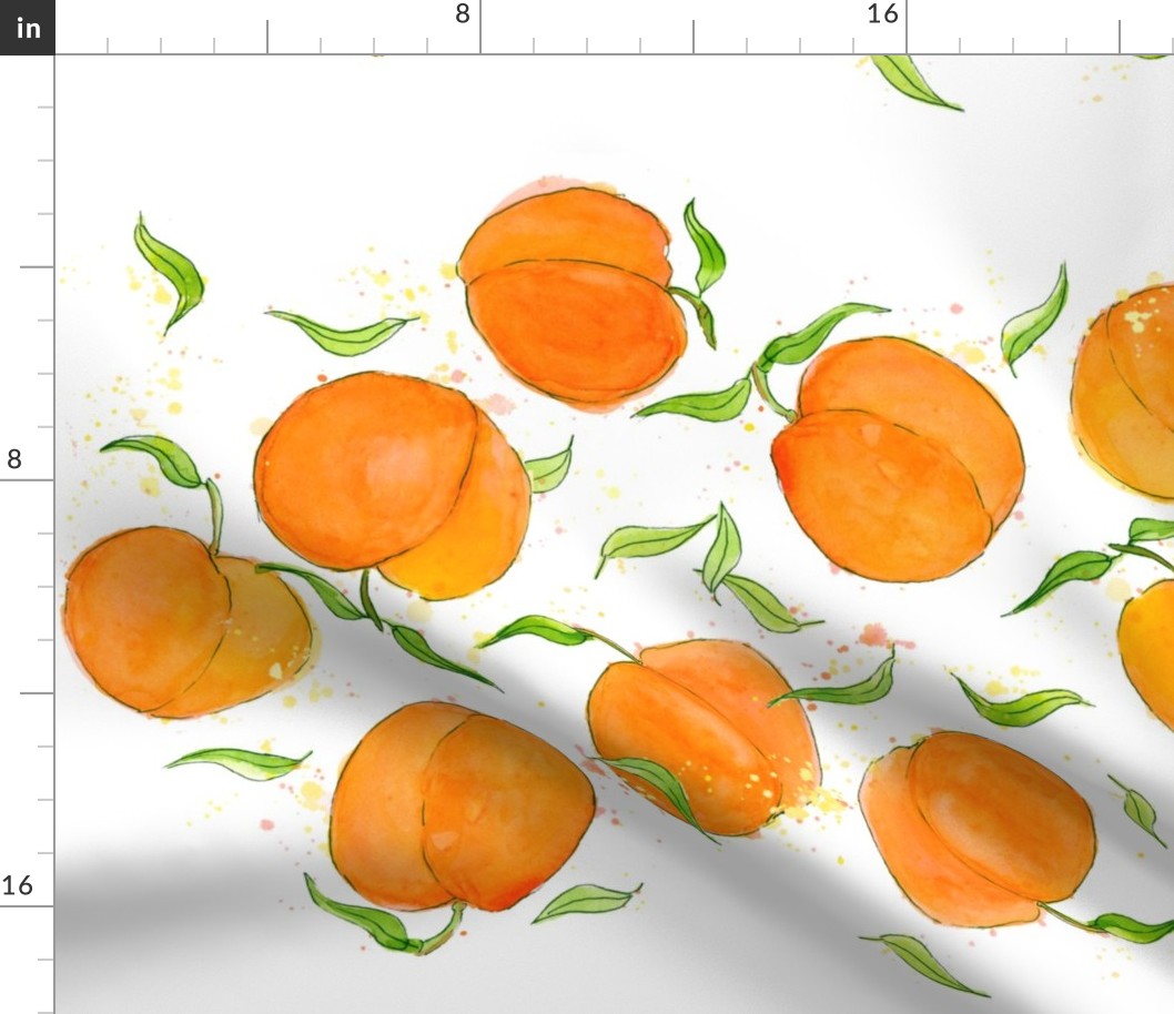 Summer Peaches Tea Towel