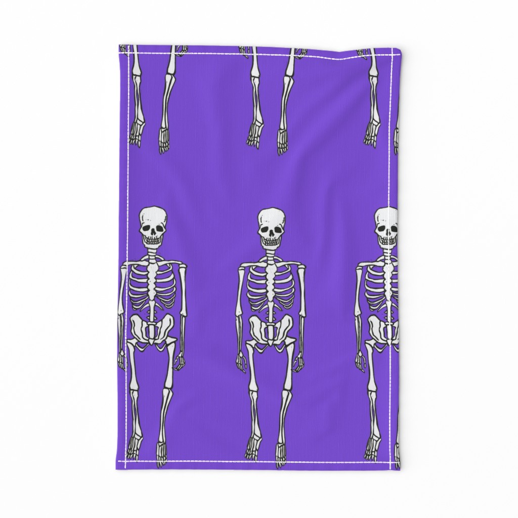 Skeletons on Purple Background