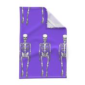 Skeletons on Purple Background