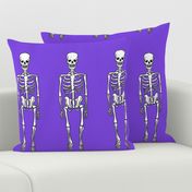 Skeletons on Purple Background