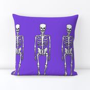 Skeletons on Purple Background