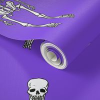 Skeletons on Purple Background