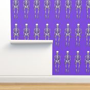 Skeletons on Purple Background