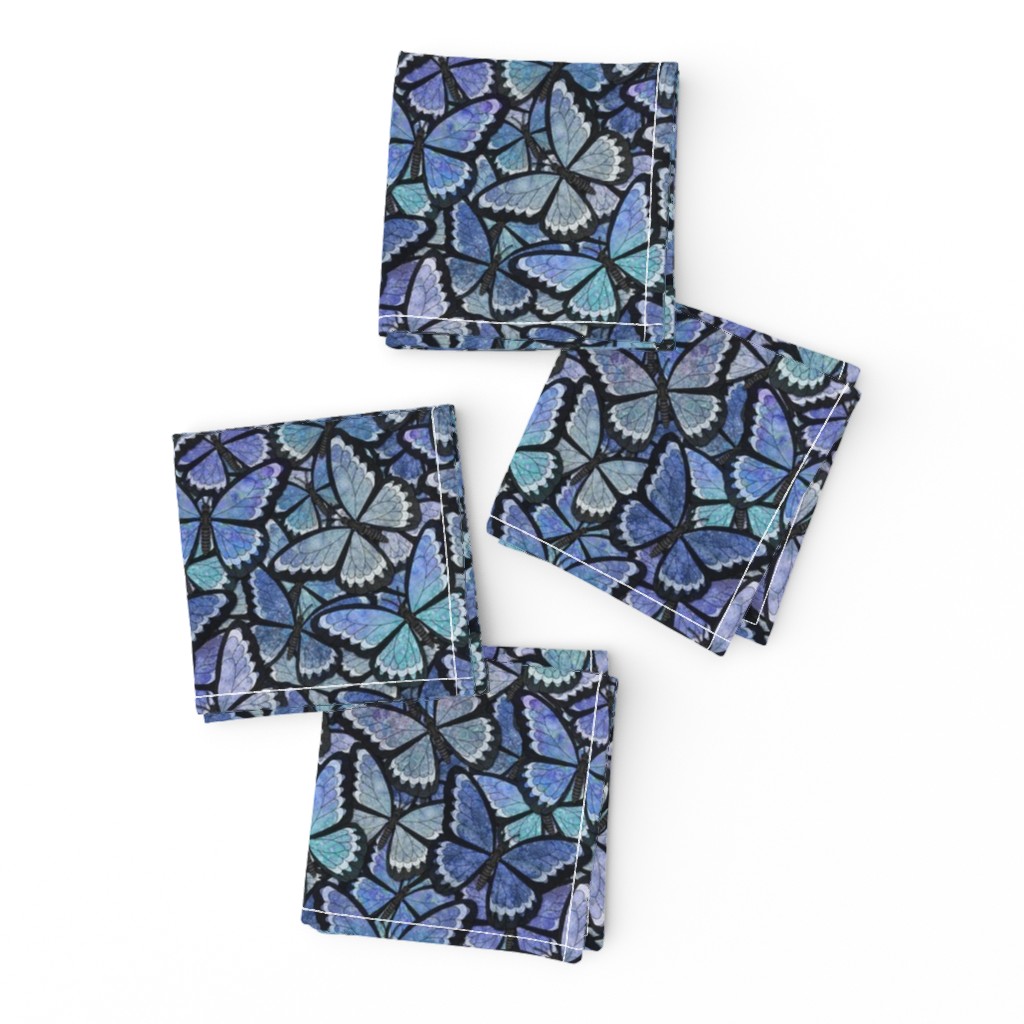 butterfly kaleidoscope - blue heras