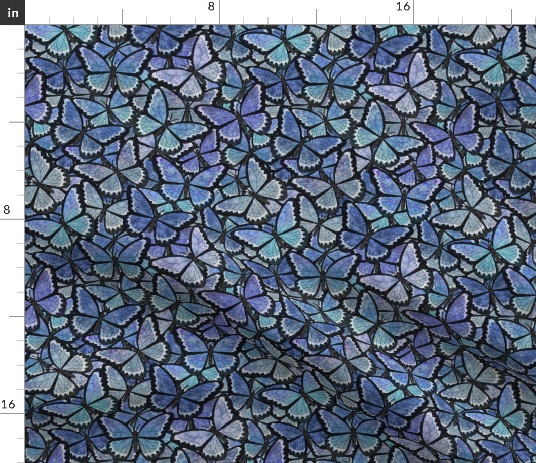 butterfly kaleidoscope - blue heras