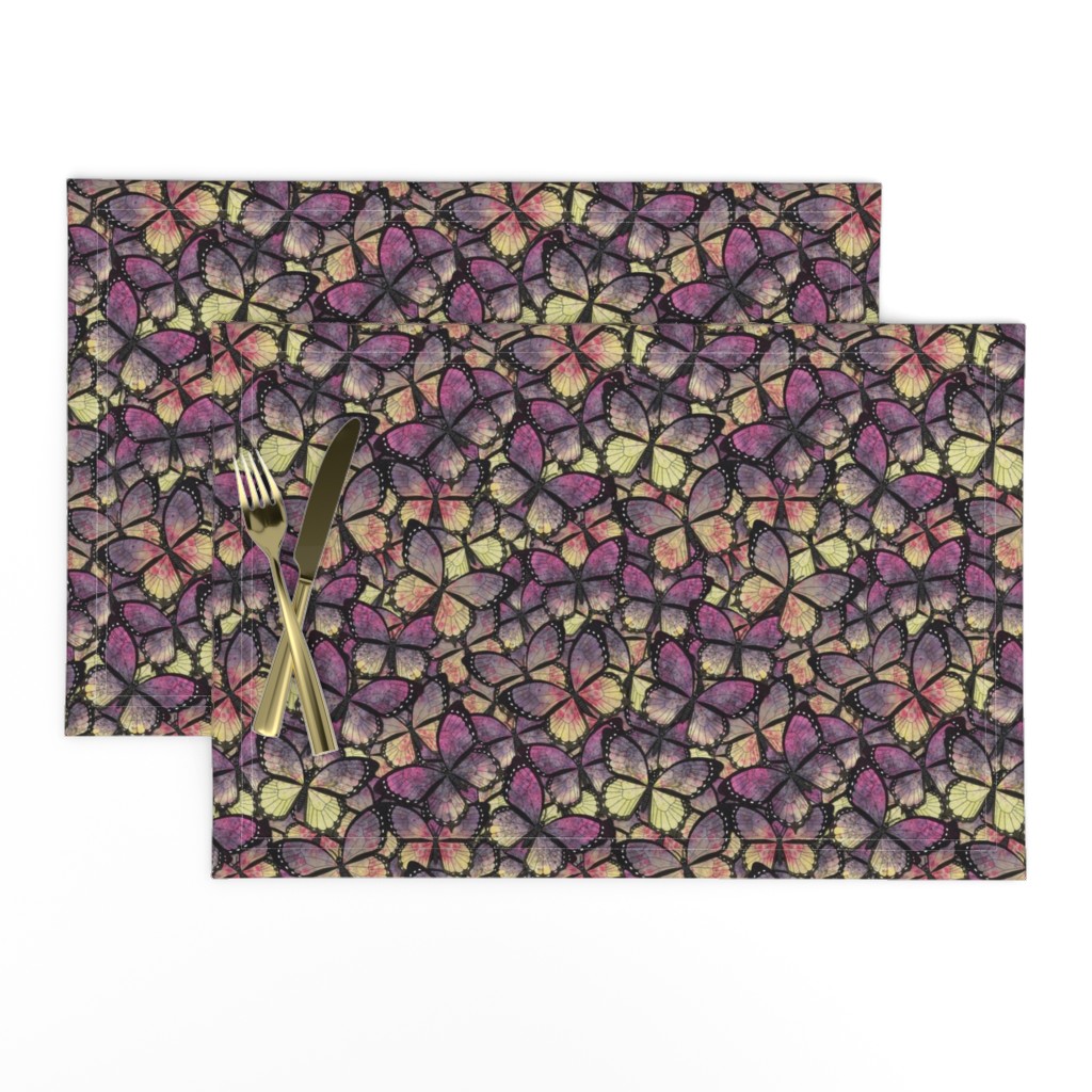 butterfly kaleidoscope - pink gray yellow Veronicas