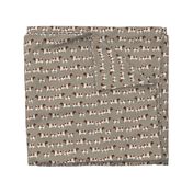 shorthorn cattle and calf fabric cows fabric - brown