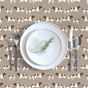 shorthorn cattle and calf fabric cows fabric - brown