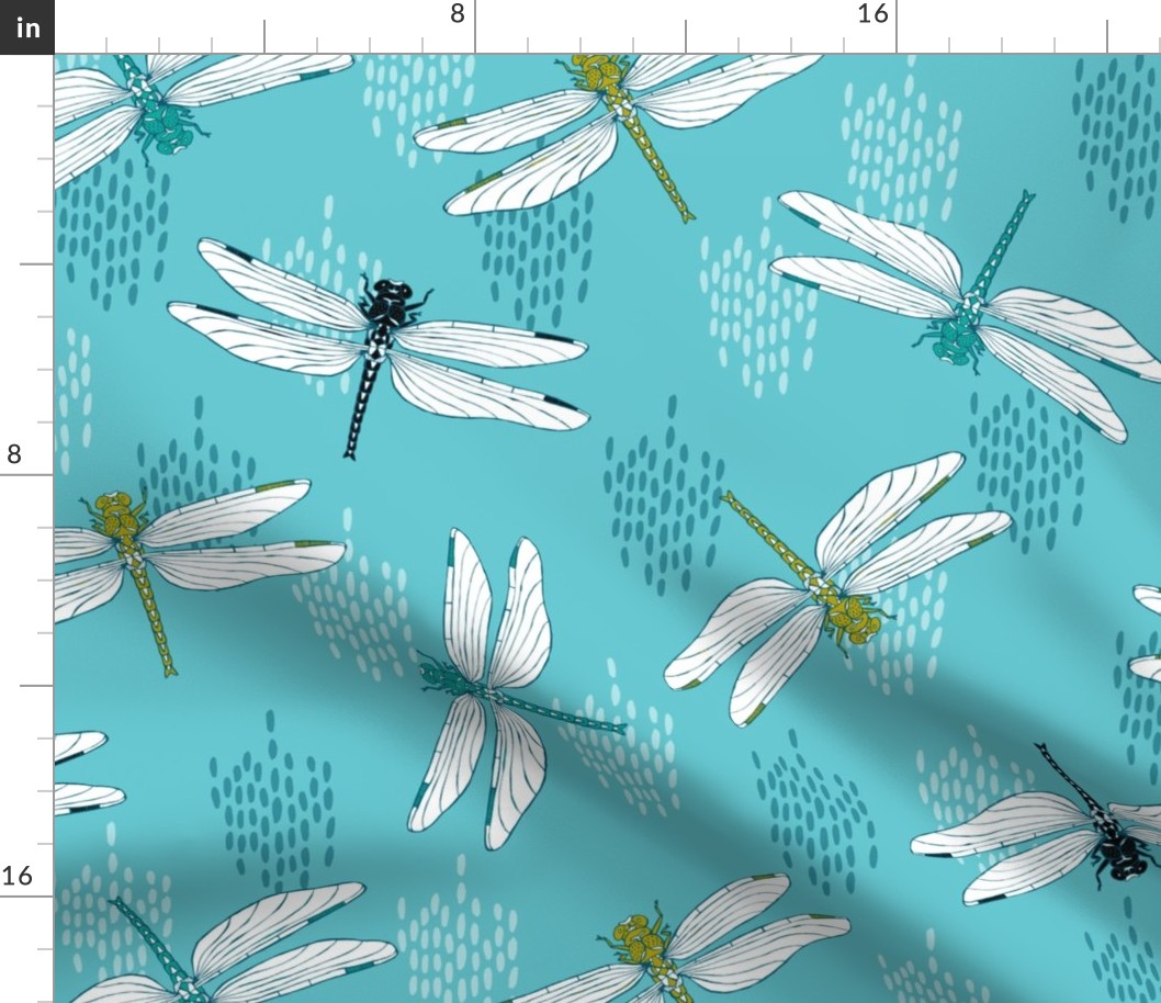 Dragonflies - Teal