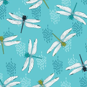 Dragonflies Small - Teal