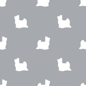 Biewer Terrier silhouette minimal dog breed grey