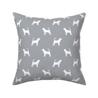 Bloodhound silhouette minimal dog fabric grey