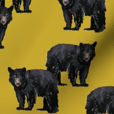 Bears Bears Bears on Gold - Larger Scale