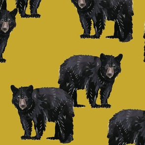 Bears Bears Bears on Gold - Larger Scale