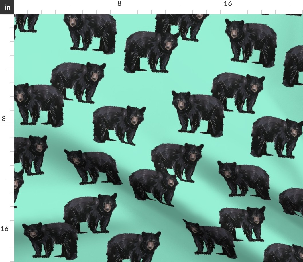 Bears Bears Bears on Mint - Larger Scale