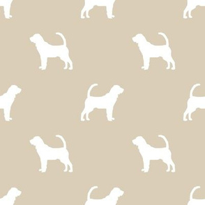 Bloodhound silhouette minimal dog fabric sand