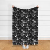 Huge Watercolor Dots Black & White by Friztin