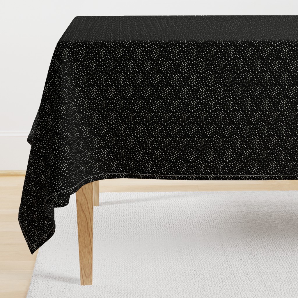 Silver Dots on Deep Black - Small Scale