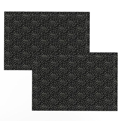 Silver Dots on Deep Black - Medium Scale